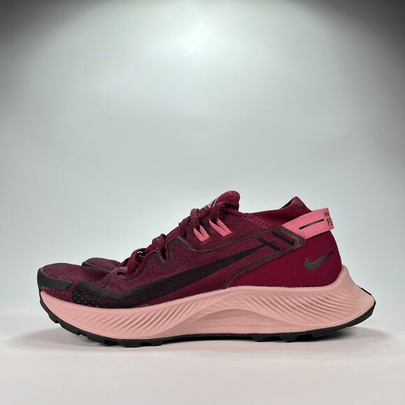 Nike Pegasus Trail 2 Dark Beetroot Lace Up Running Shoes CK4309-600 Women's Sz 8 - Picture 4 of 11